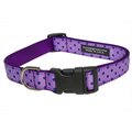 Sassy Dog Wear POLKA DOT-ORCHID-NAVY2-C Polka Dot Dog Collar, Orchid & Navy - Small SA455476